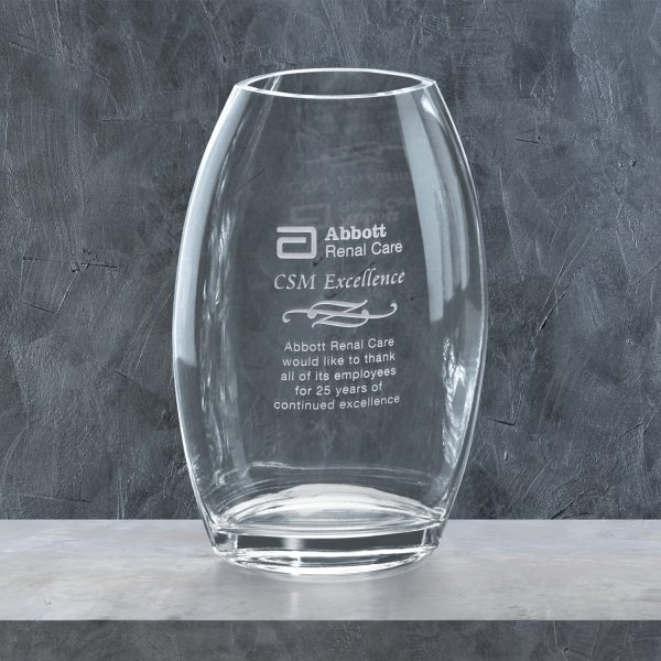 Clear Oval Vase