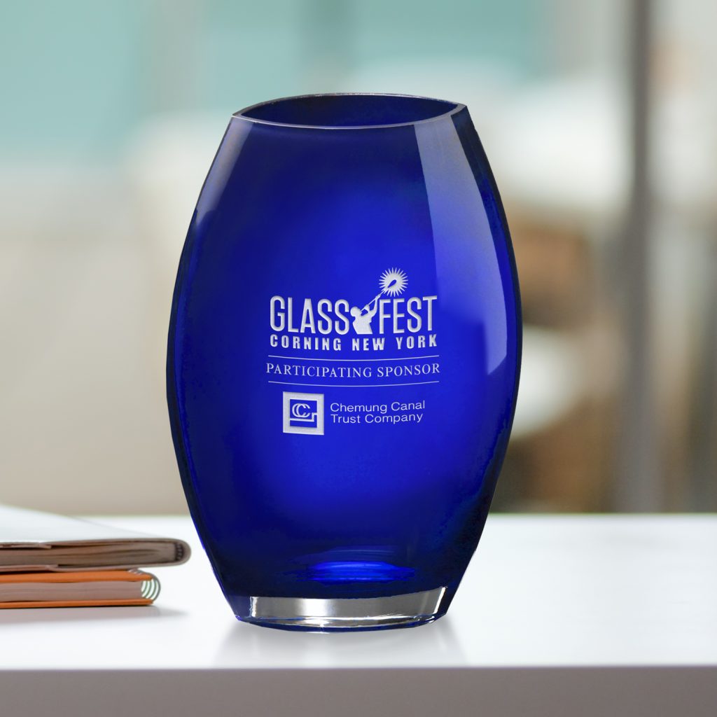 Cobalt Oval Vase - Glassical Designs