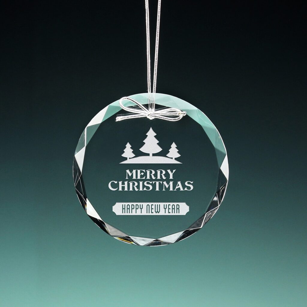 Gem Cut Circle Ornament, Optic