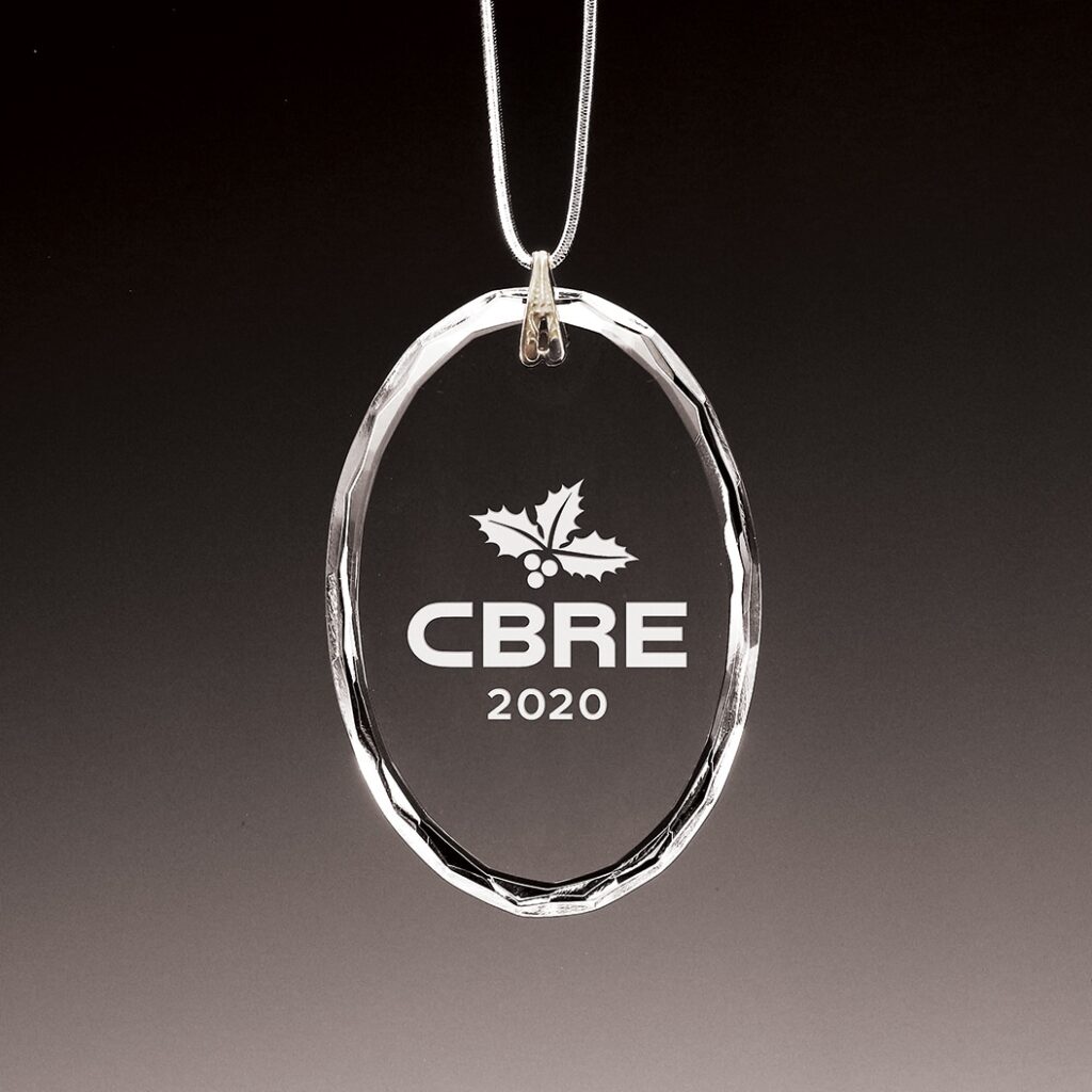 Gem Cut Oval Ornament, Optic