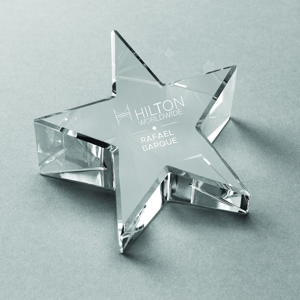 Slant Star Paperweight, Optic