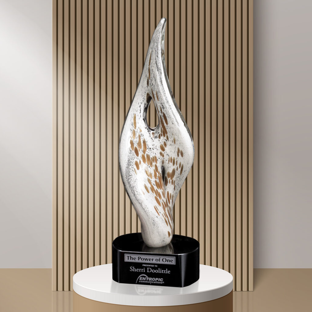 White Swirl Award, Art Glass